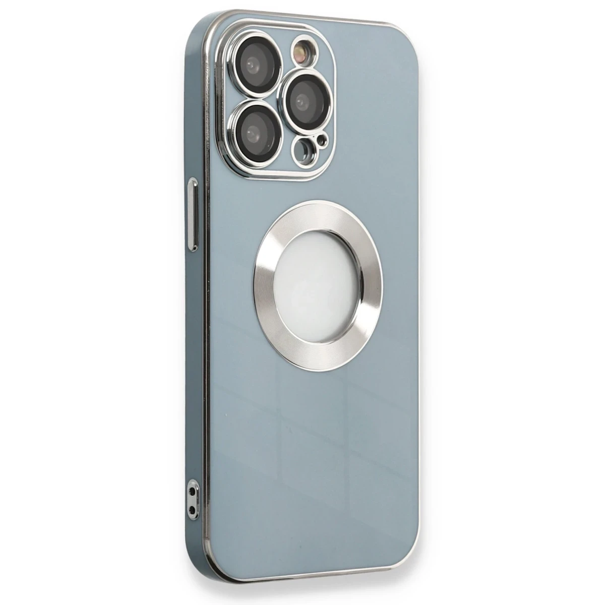 Newface Apple iPhone 13 Pro Max Kılıf Store Silikon - Sierra Blue