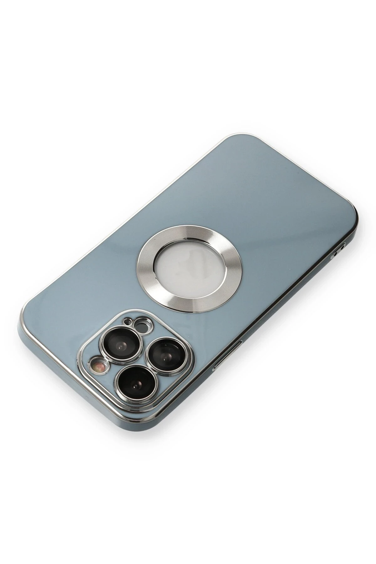 Newface iPhone 13 Pro Max Kılıf Store Silikon - Sierra Blue