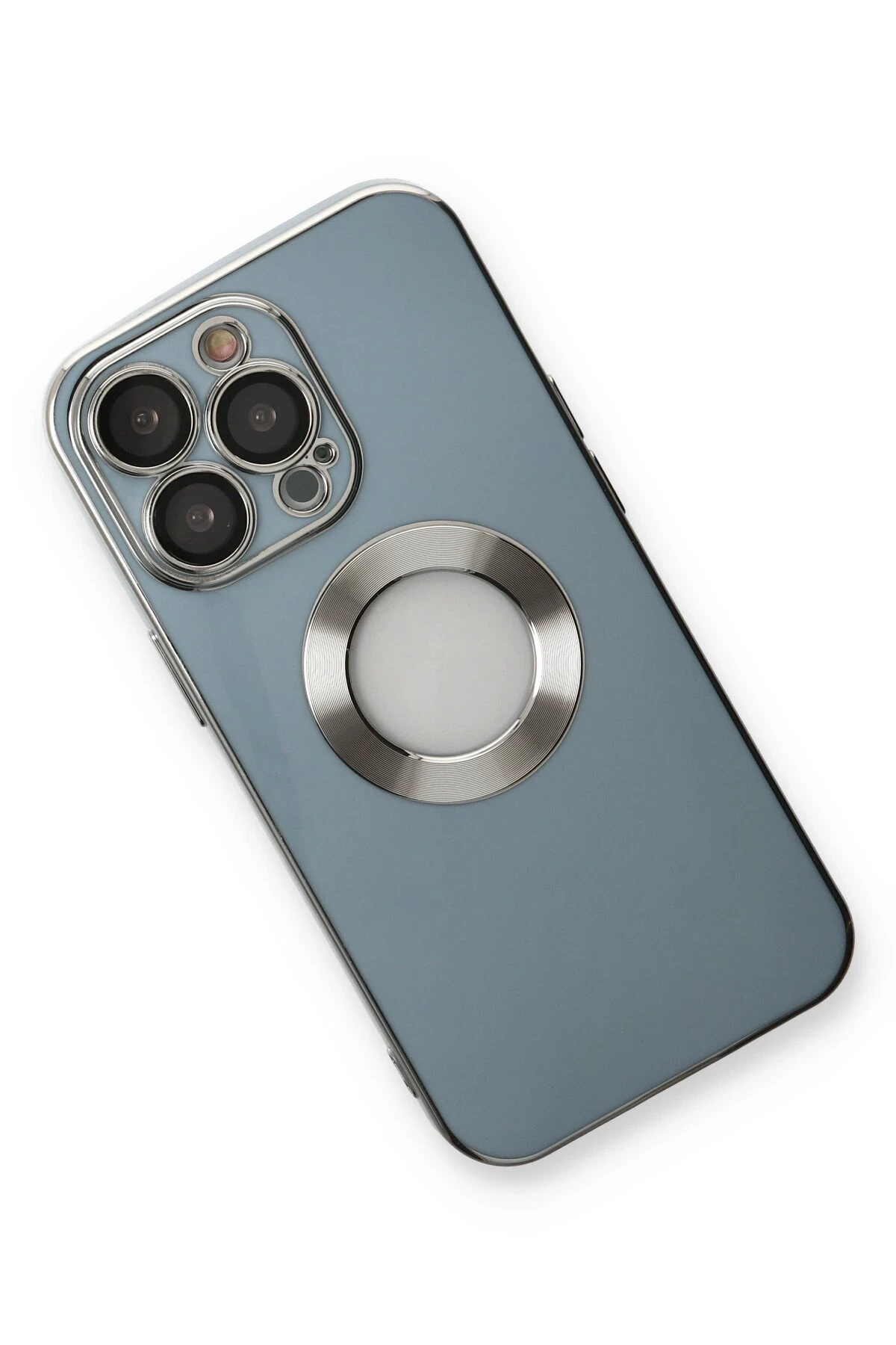 Newface iPhone 13 Pro Max Kılıf Store Silikon - Sierra Blue