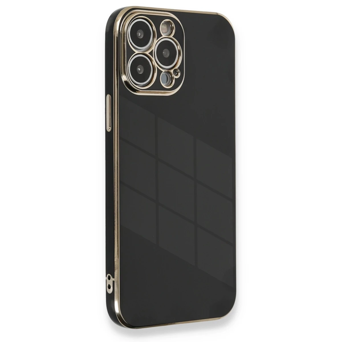 Newface Apple iPhone 13 Pro Max Kılıf Volet Silikon - Siyah
