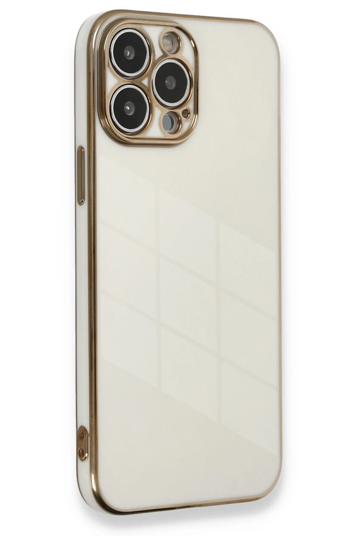 Newface iPhone 13 Pro Max Kılıf Volet Silikon - Beyaz