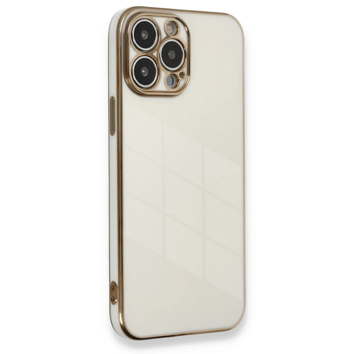 Newface Apple iPhone 13 Pro Max Kılıf Volet Silikon - Beyaz