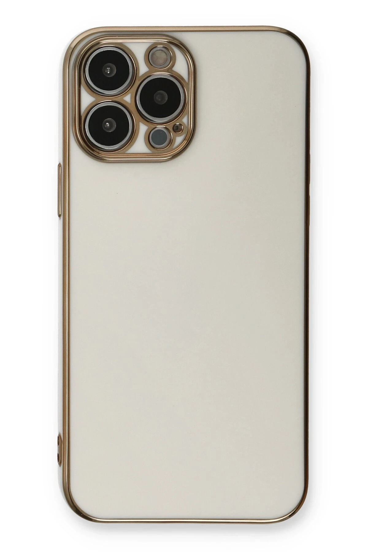 Newface iPhone 13 Pro Max Kılıf Volet Silikon - Beyaz