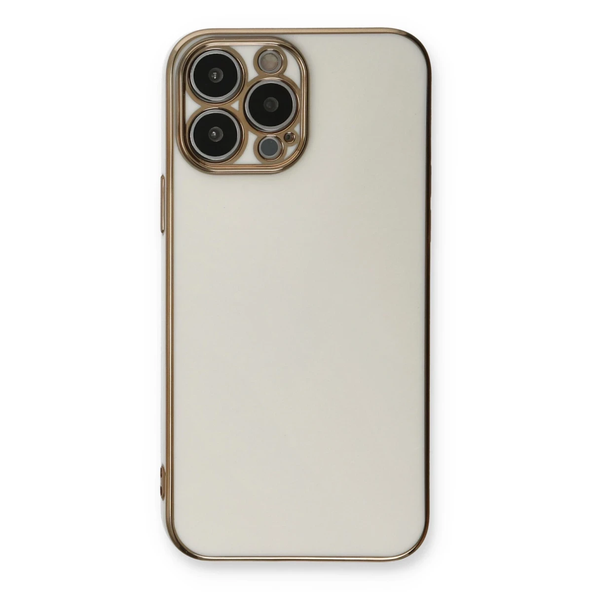 Newface Apple iPhone 13 Pro Max Kılıf Volet Silikon - Beyaz