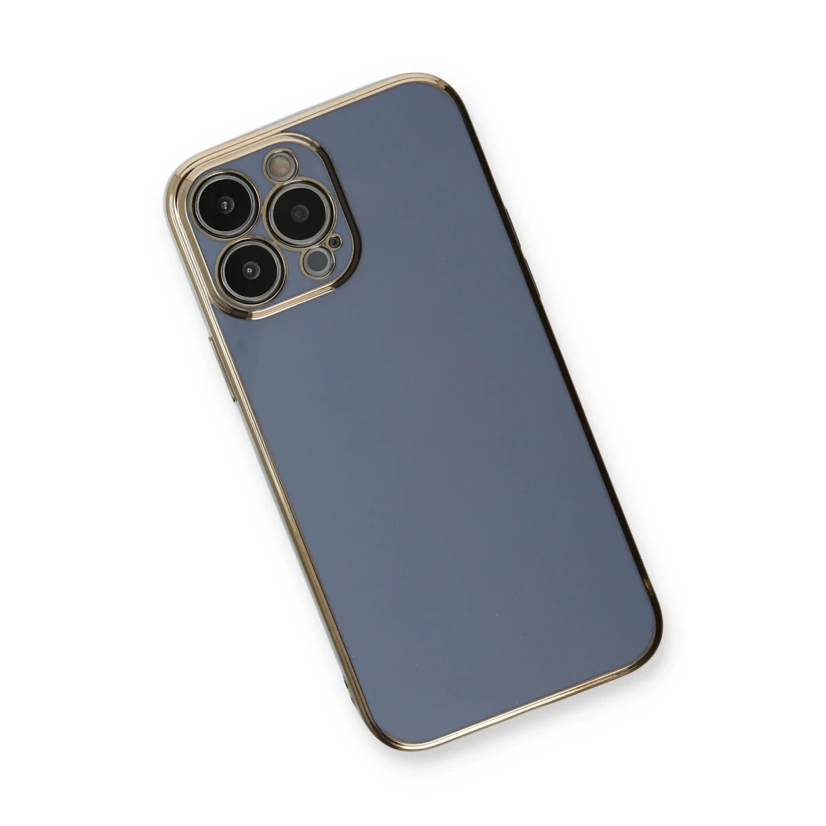 Newface Apple iPhone 13 Pro Max Kılıf Volet Silikon - Mavi