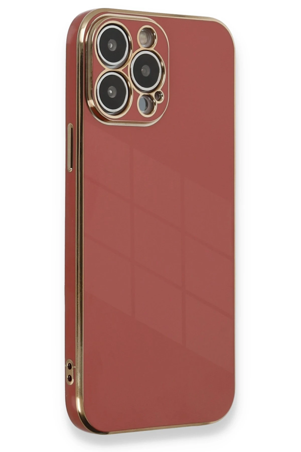 Newface iPhone 13 Pro Max Kılıf Volet Silikon - Kırmızı
