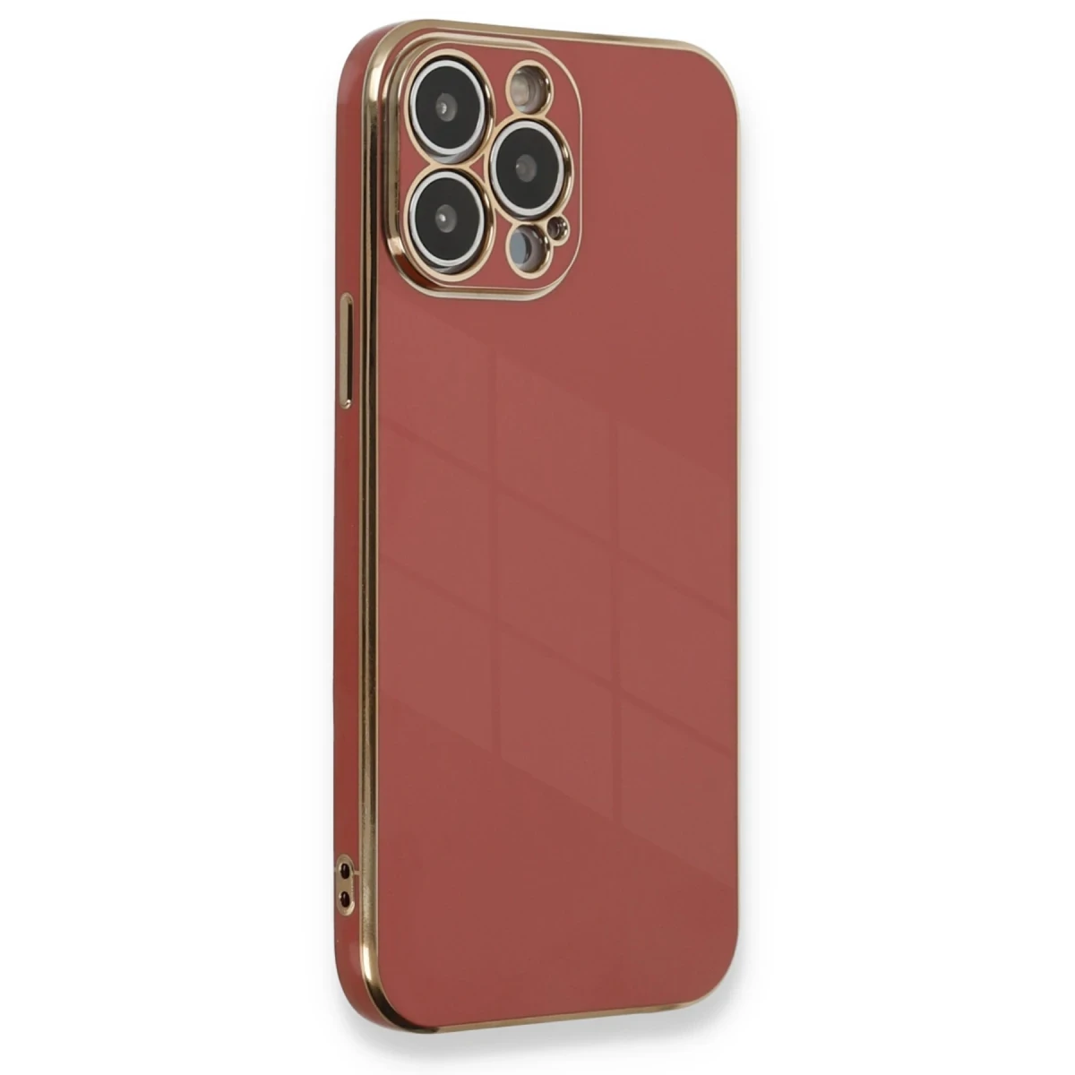 Newface Apple iPhone 13 Pro Max Kılıf Volet Silikon - Kırmızı