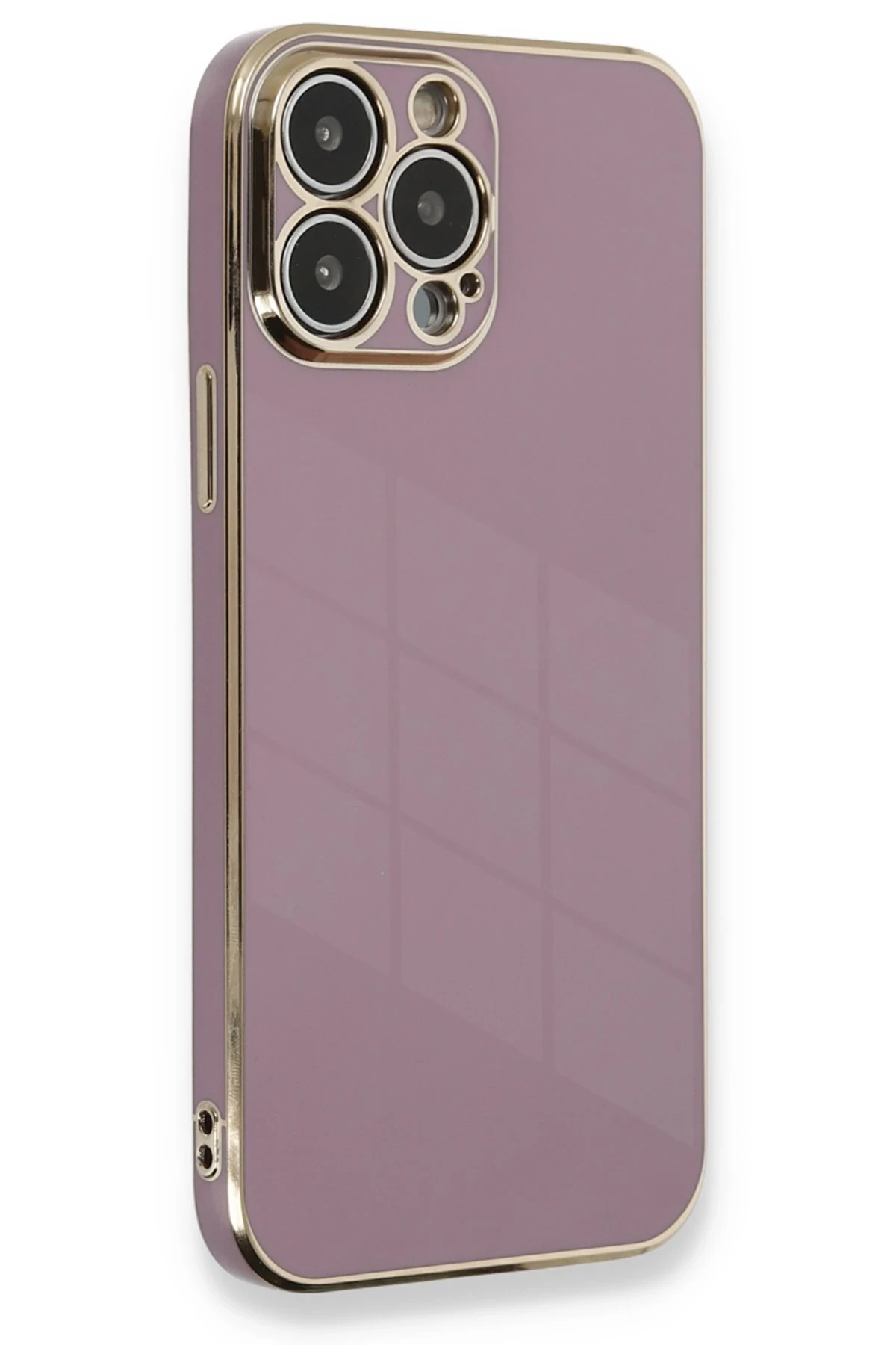 Newface iPhone 13 Pro Max Kılıf Volet Silikon - Mor