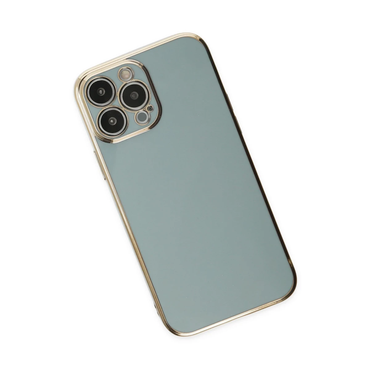 Newface Apple iPhone 13 Pro Max Kılıf Volet Silikon - Açık Yeşil