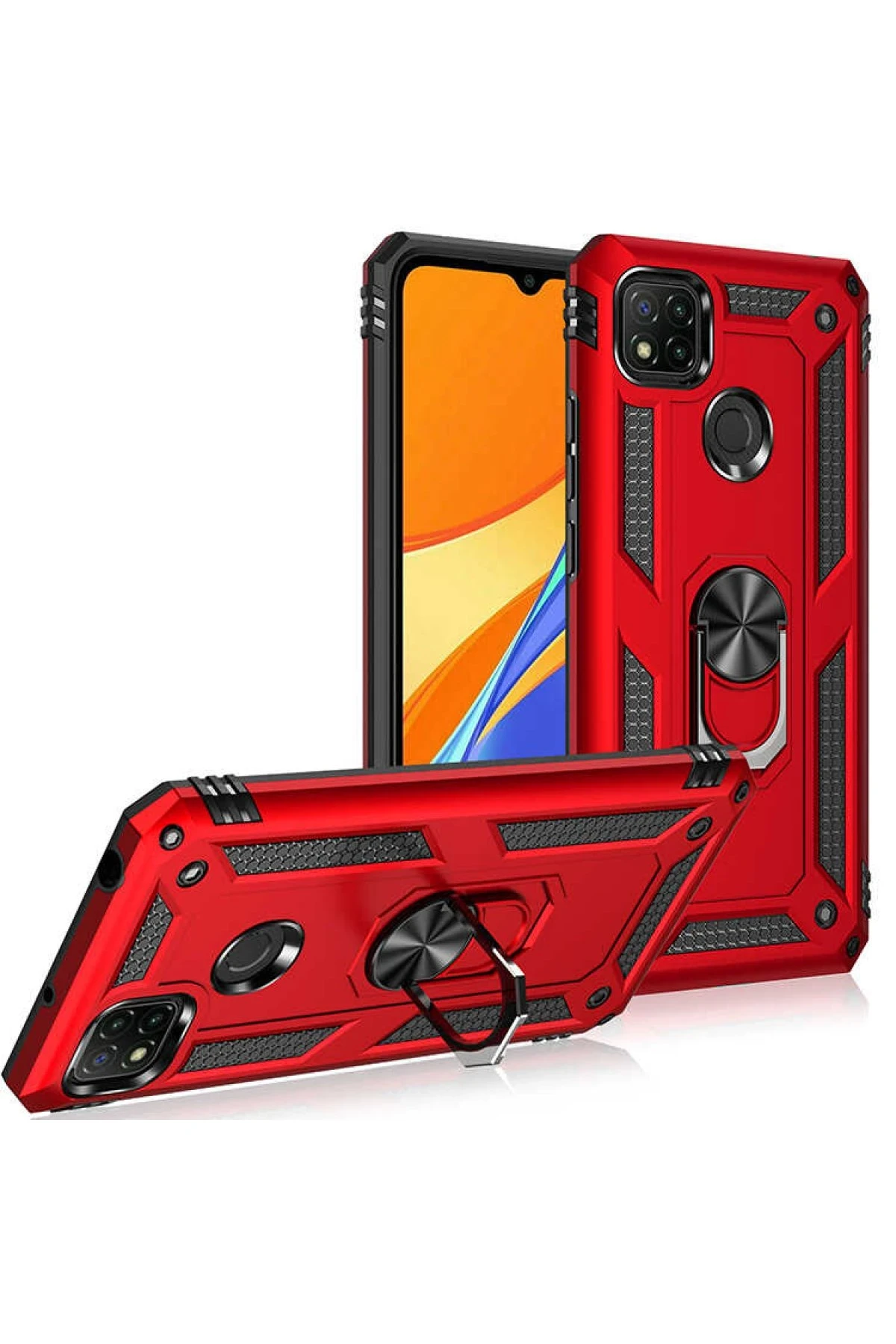 Newface Xiaomi Redmi 9C Kılıf Sofya Yüzüklü Silikon Kapak - Siyah — görsel 2