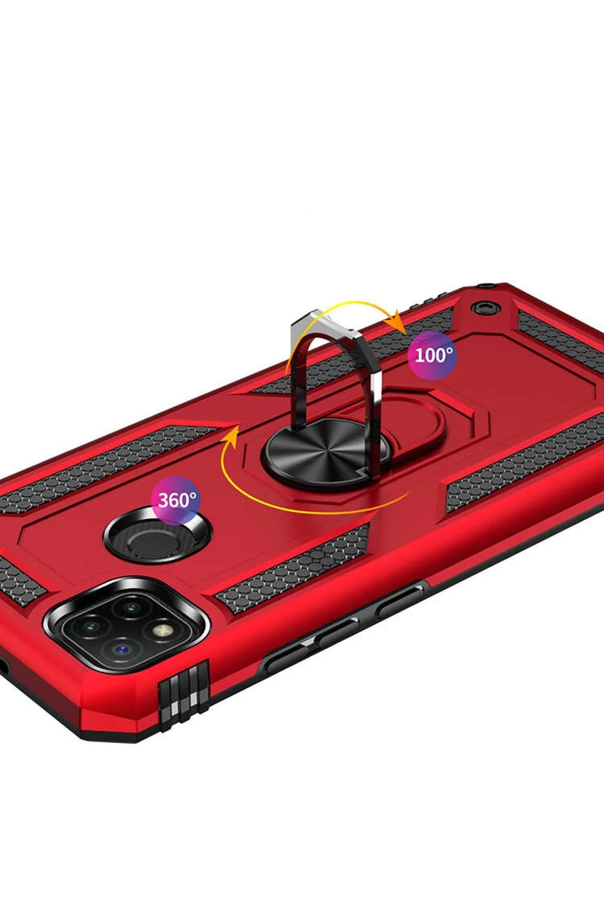 Newface Xiaomi Redmi 9C Kılıf Sofya Yüzüklü Silikon Kapak - Siyah — görsel 5