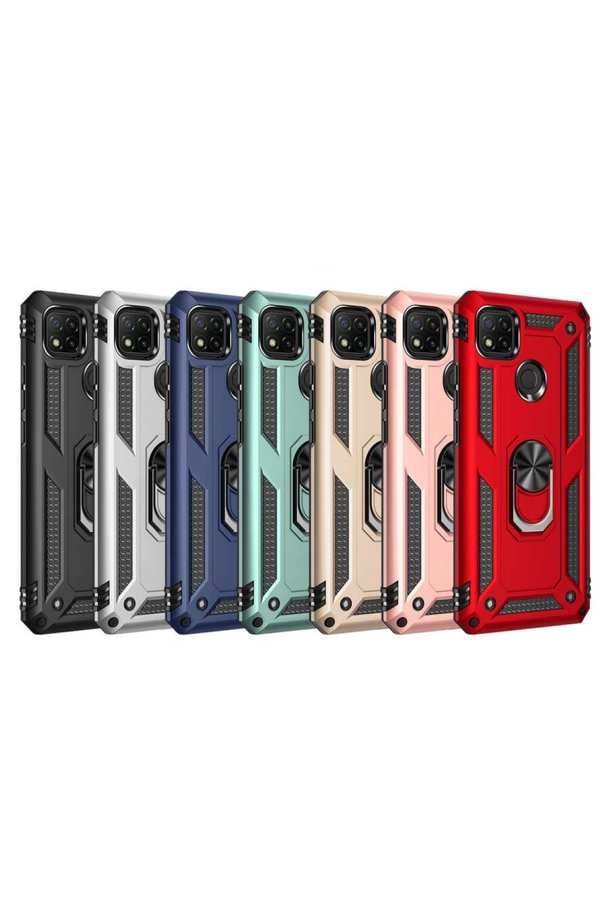 Newface Xiaomi Redmi 9C Kılıf Sofya Yüzüklü Silikon Kapak - Siyah — görsel 6