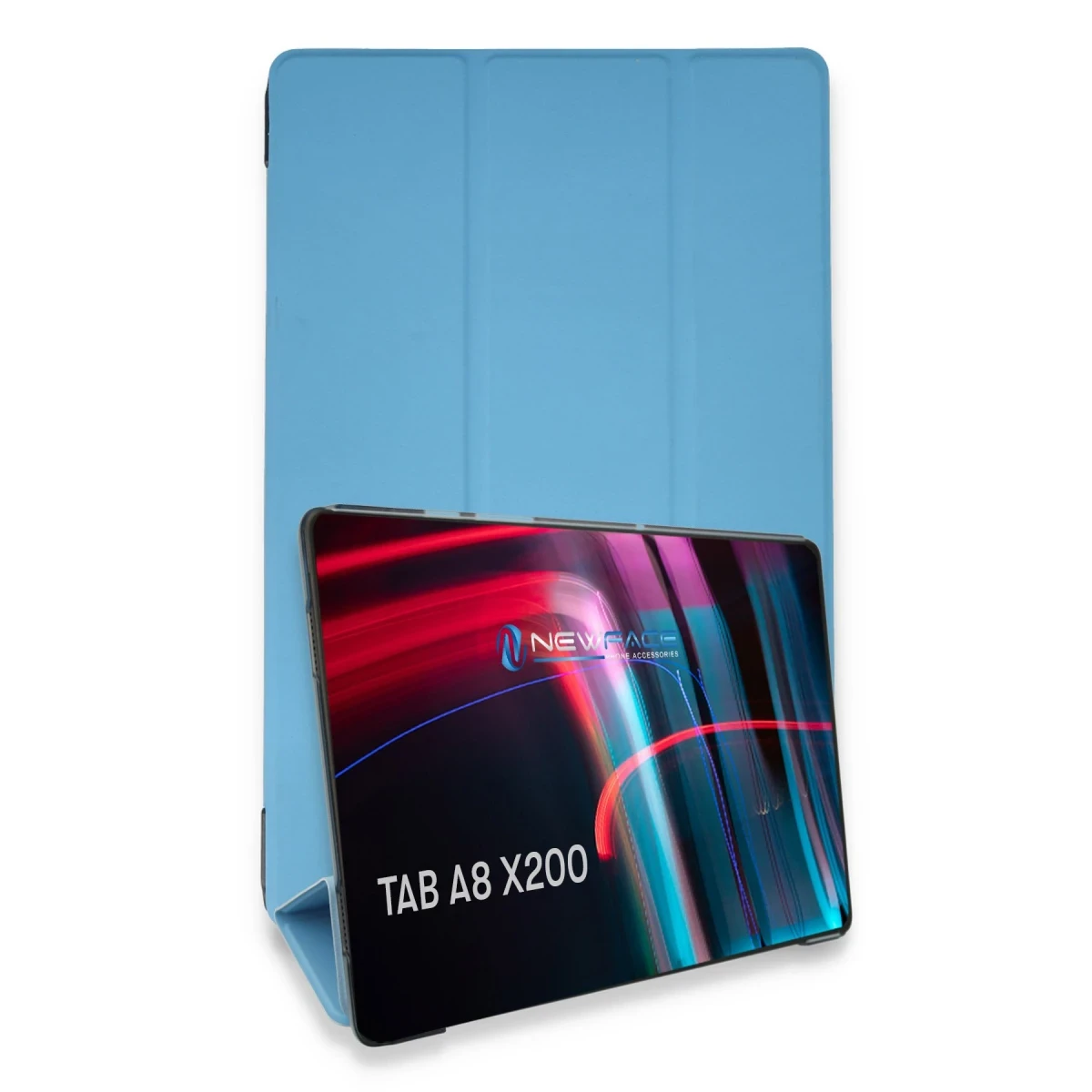 Newface Samsung Galaxy X200 Tab A8 10.5 Kılıf Tablet Smart Kılıf - Mavi