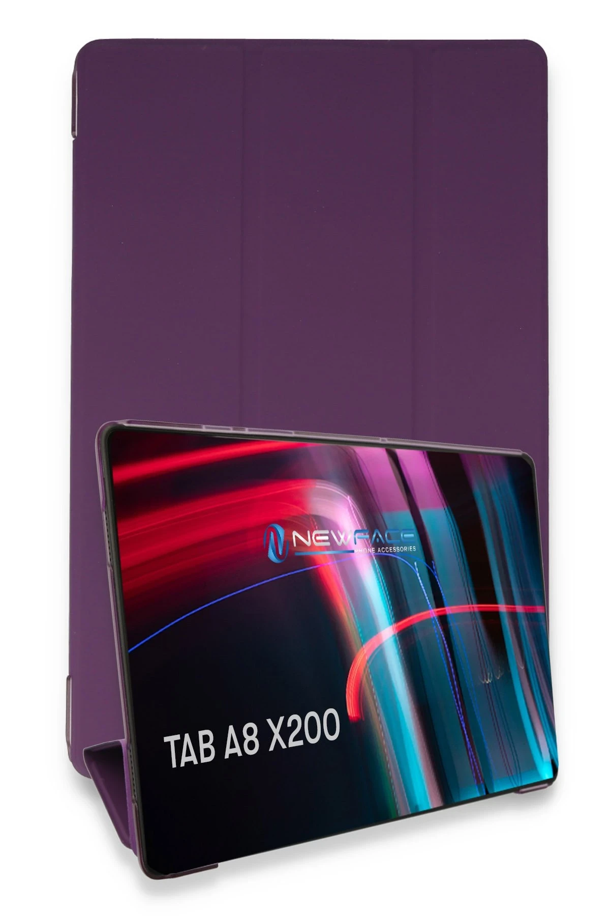 Newface Samsung Galaxy X200 Tab A8 10.5 Kılıf Tablet Smart Kılıf - Mor