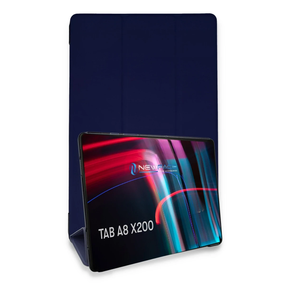 Newface Samsung Galaxy X200 Tab A8 10.5 Kılıf Tablet Smart Kılıf - Lacivert