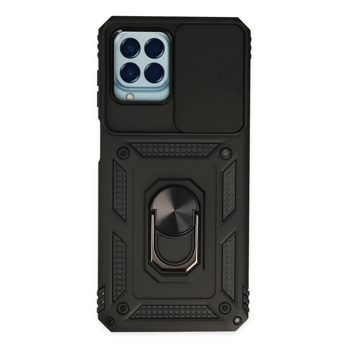 Newface Samsung Galaxy M33 Kılıf Pars Lens Yüzüklü Silikon - Siyah — görsel 4