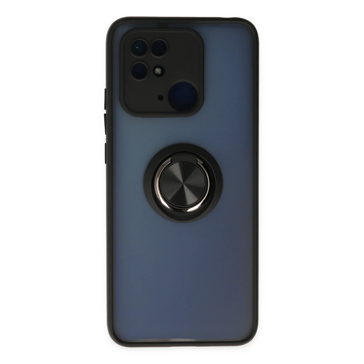 Newface Xiaomi Redmi 10C Kılıf Montreal Yüzüklü Silikon Kapak - Siyah — görsel 4
