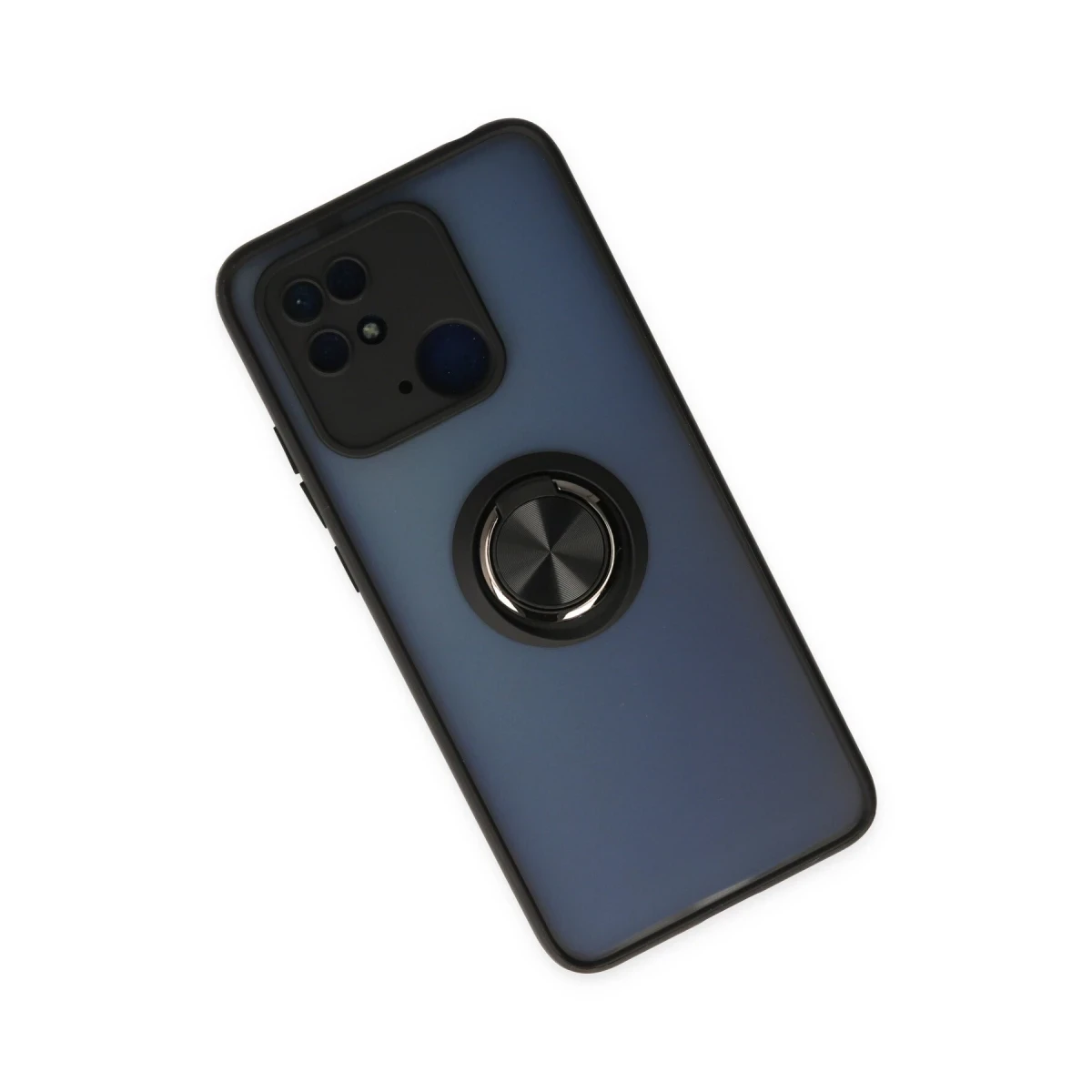 Newface Xiaomi Redmi 10C Kılıf Montreal Yüzüklü Silikon Kapak - Siyah — görsel 5