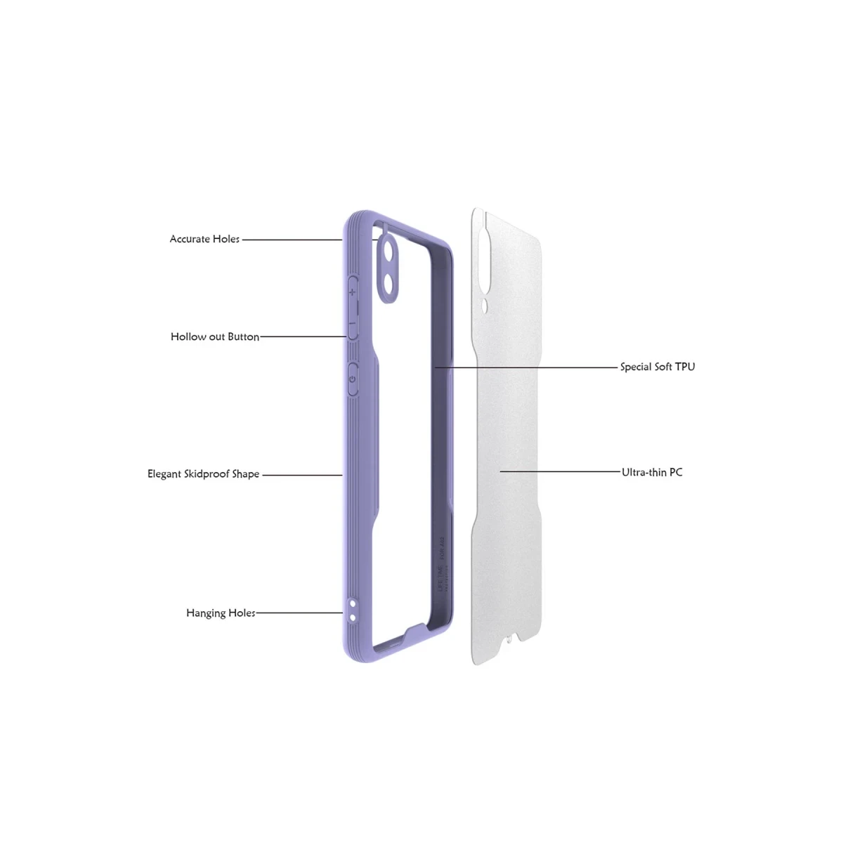 Newface Samsung Galaxy A02 Kılıf Platin Silikon - Siyah — görsel 6