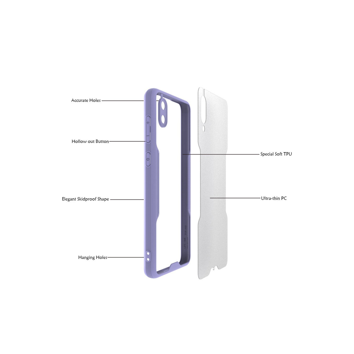 Newface Samsung Galaxy A02 Kılıf Platin Silikon - Siyah — görsel 9