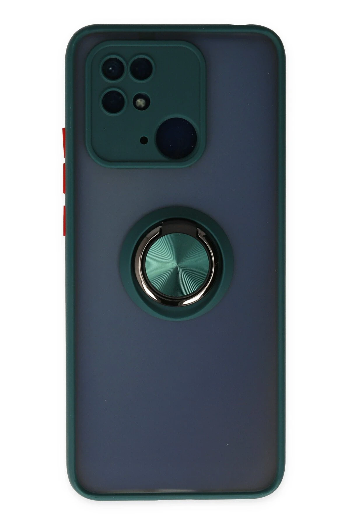Newface Xiaomi Redmi 10C Kılıf Montreal Yüzüklü Silikon Kapak - Yeşil