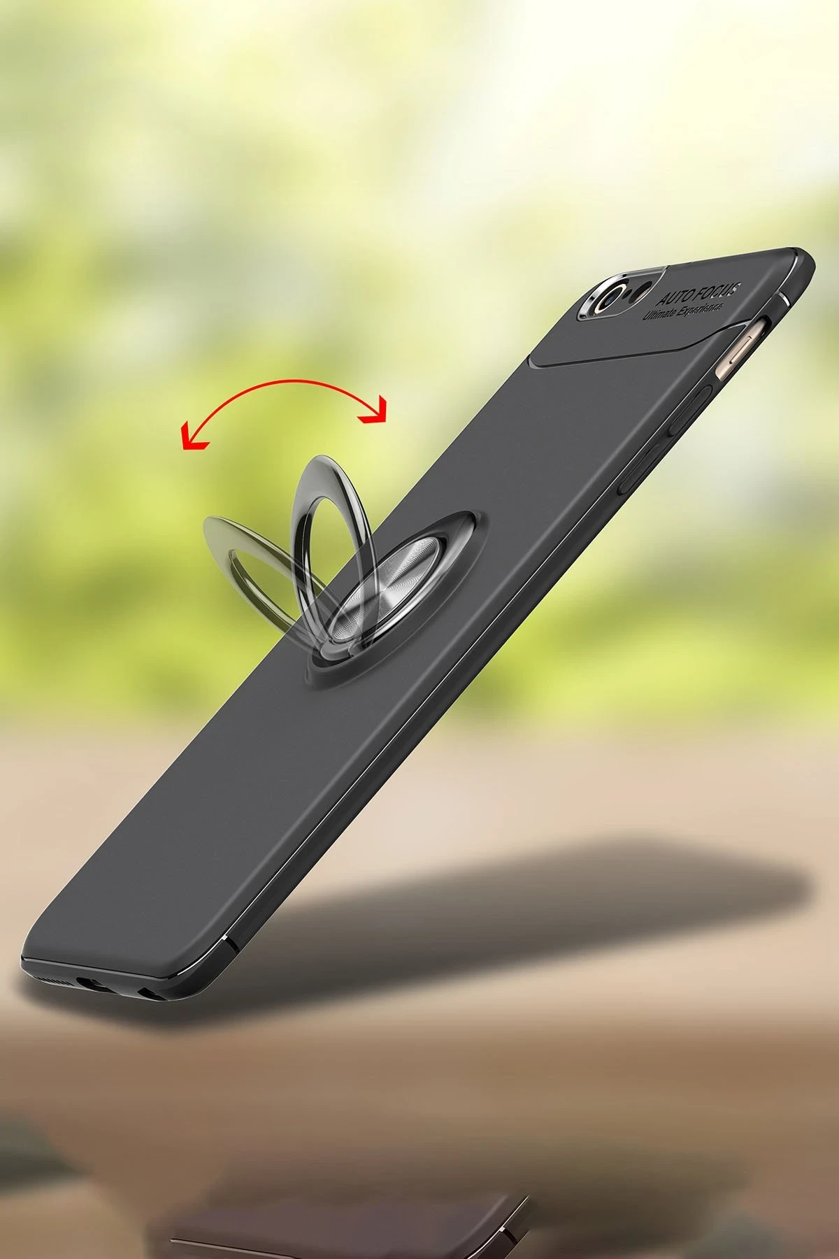 Newface Apple iPhone 6 Kılıf Range Yüzüklü Silikon - Kırmızı — görsel 3