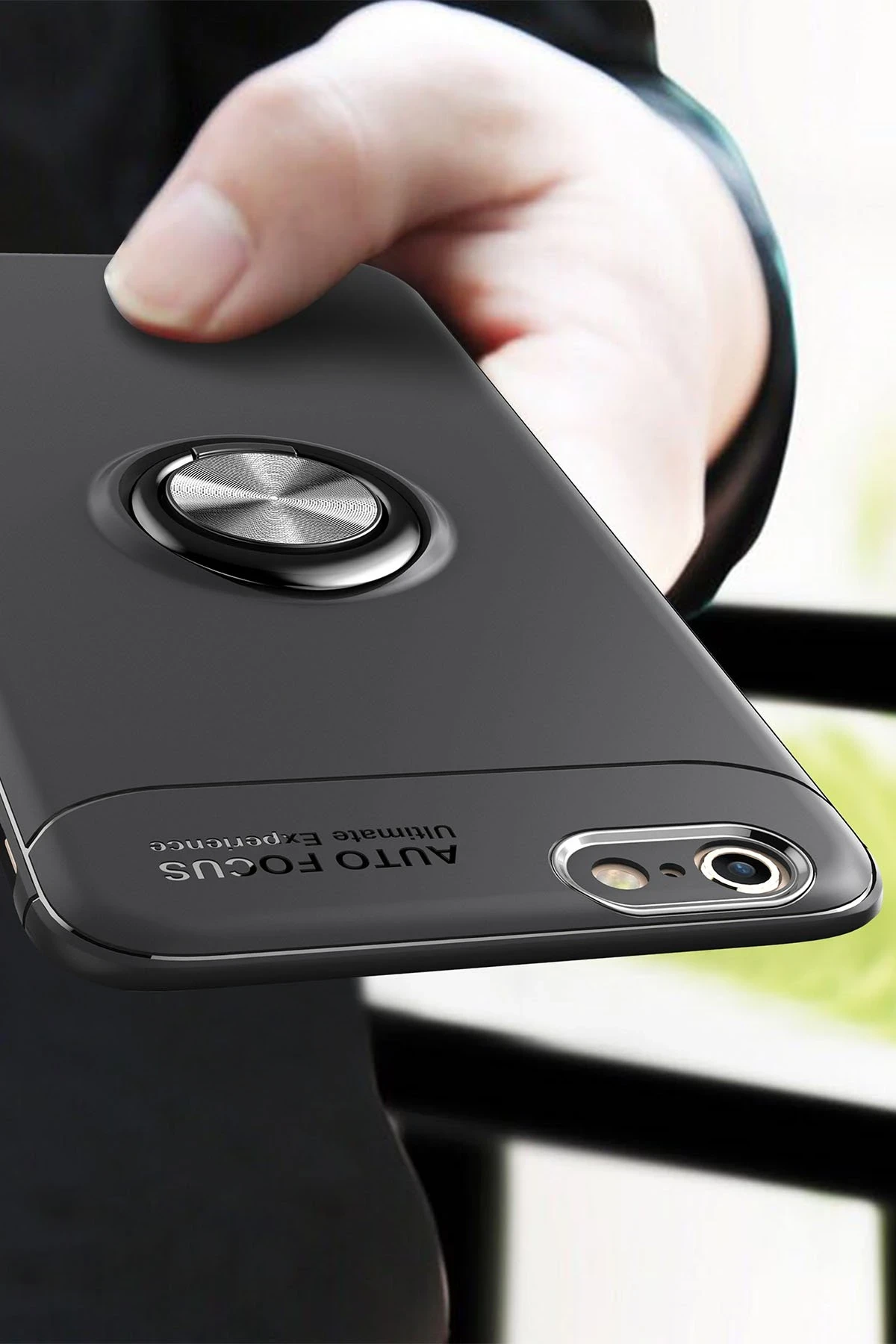 Newface Apple iPhone 6 Kılıf Range Yüzüklü Silikon - Kırmızı — görsel 4