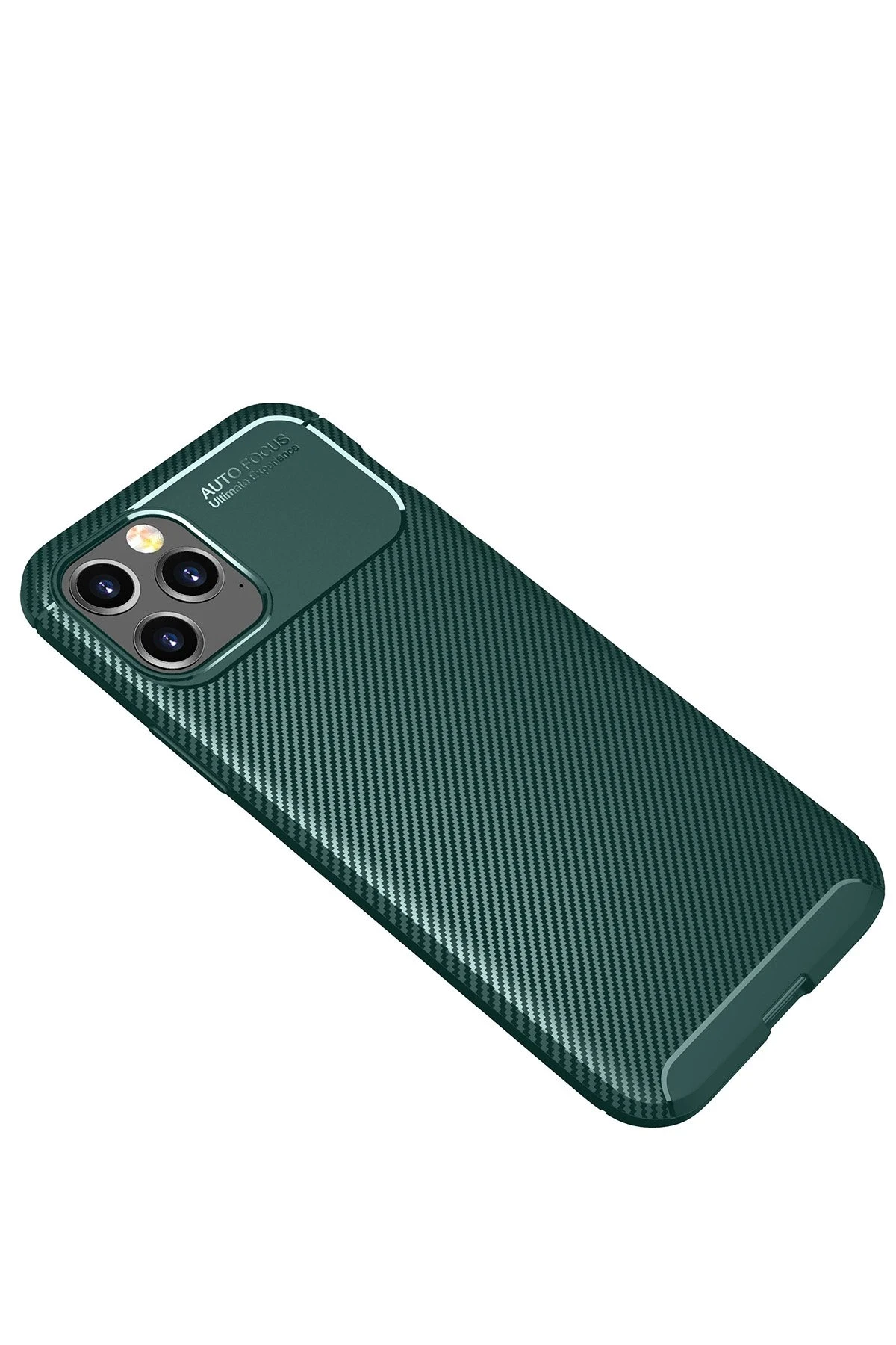 Newface Apple iPhone 12 Pro Kılıf Auto Focus Karbon Kapak - Yeşil — görsel 2