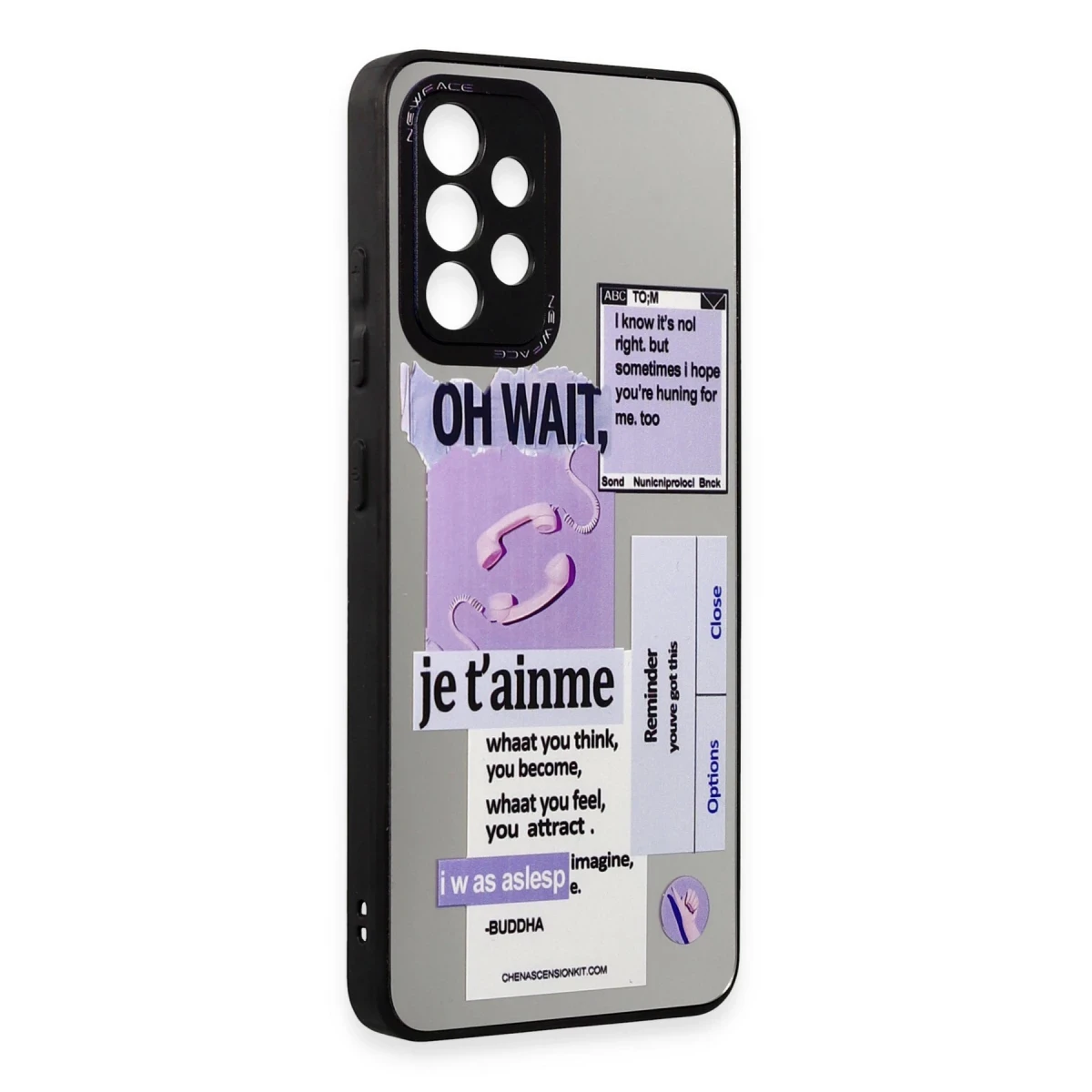 Newface Samsung Galaxy A52 Kılıf Mirror Desenli Kapak - Mirror - 4