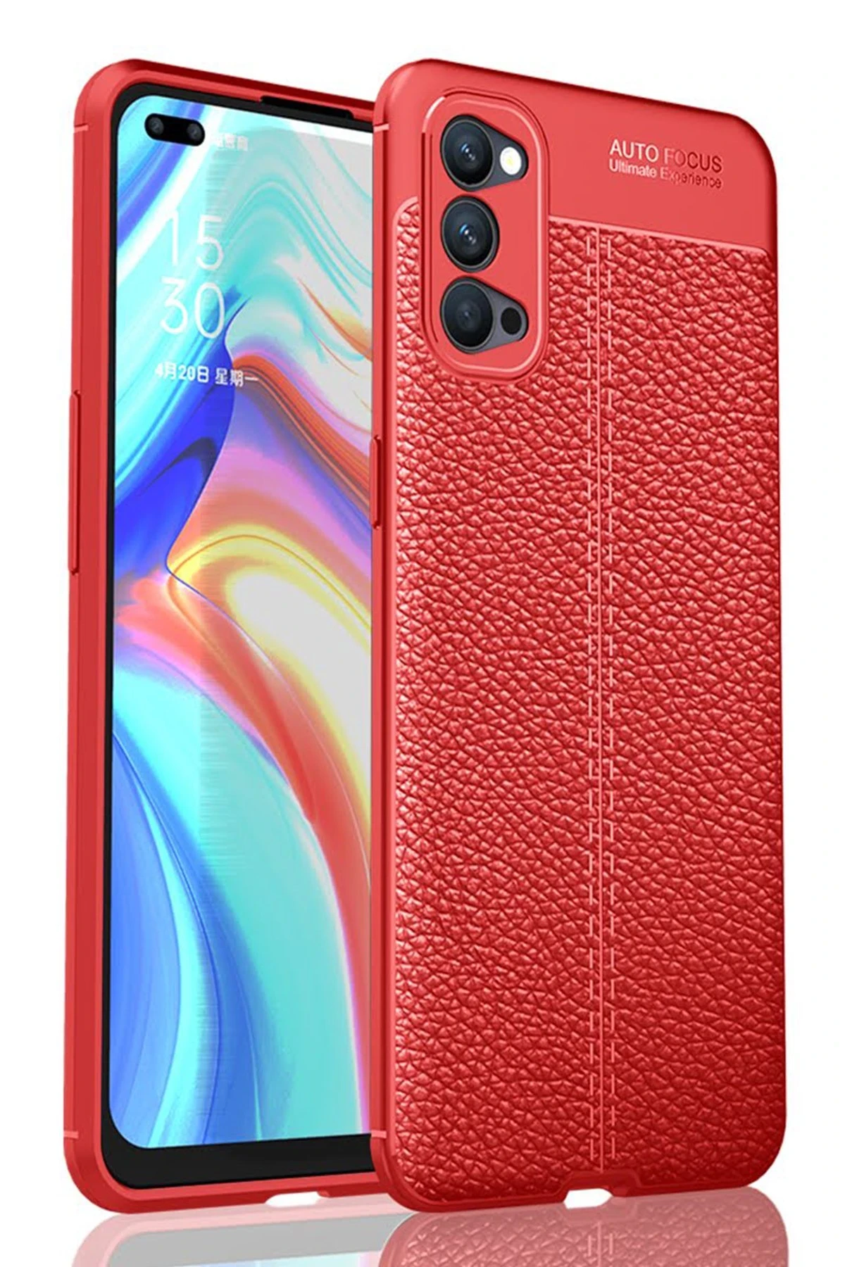 Newface Oppo Reno 4 Kılıf Auto Focus Kapak - Siyah