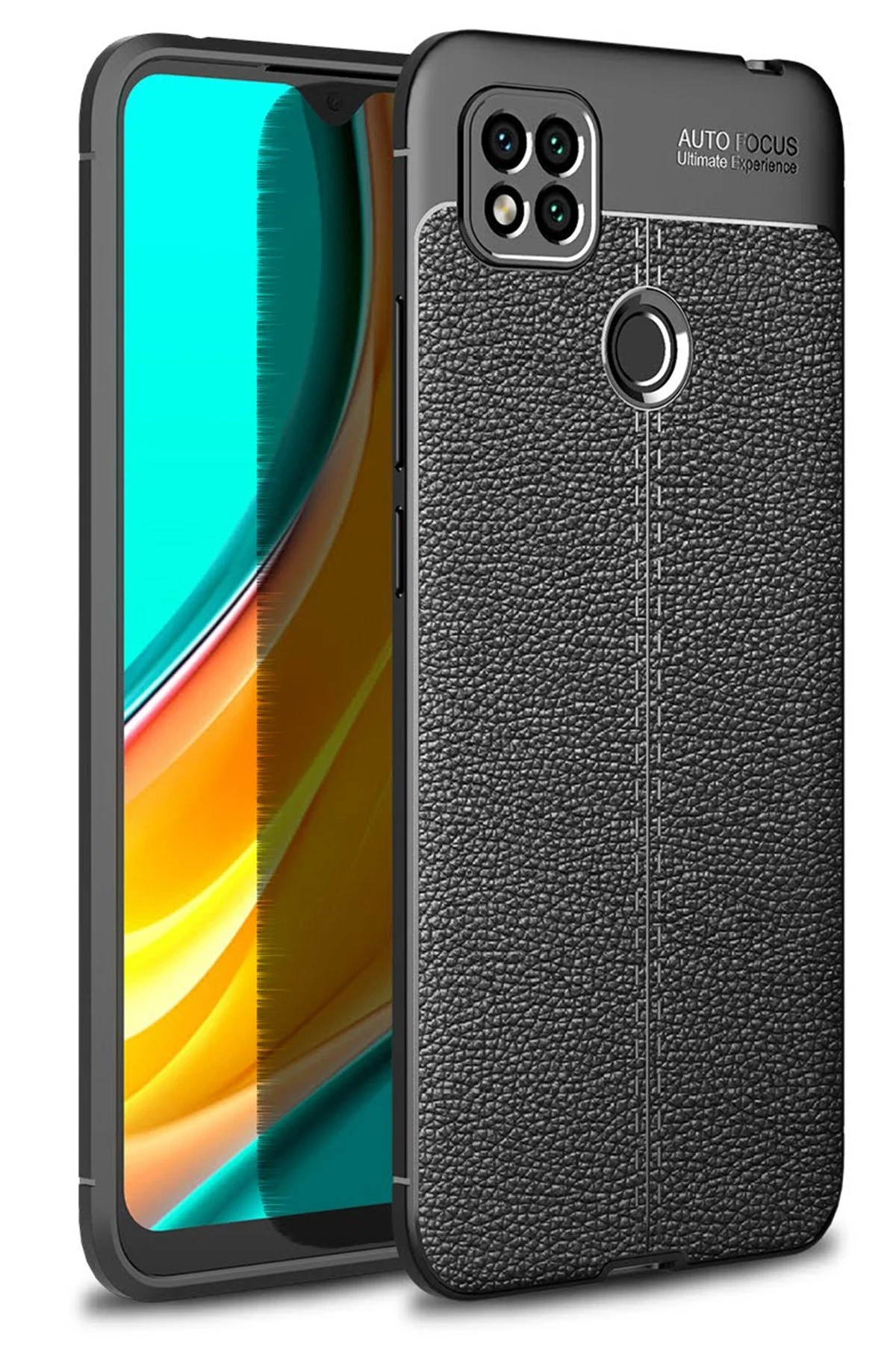 Newface Xiaomi Redmi 9C Kılıf Auto Focus Kapak - Siyah