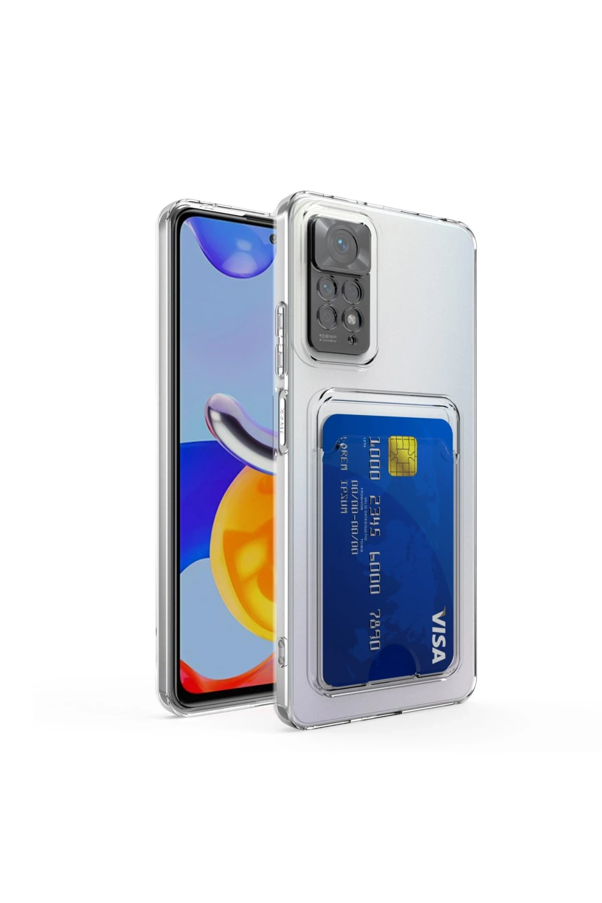 Newface Xiaomi Redmi Note 11 Kılıf Kart Şeffaf Silikon - Şeffaf — görsel 6