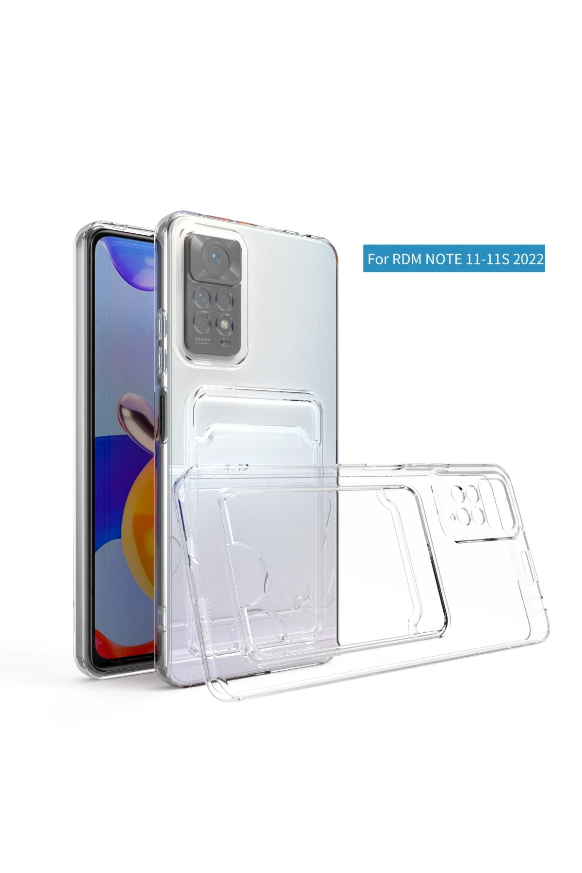 Newface Xiaomi Redmi Note 11 Kılıf Kart Şeffaf Silikon - Şeffaf — görsel 9