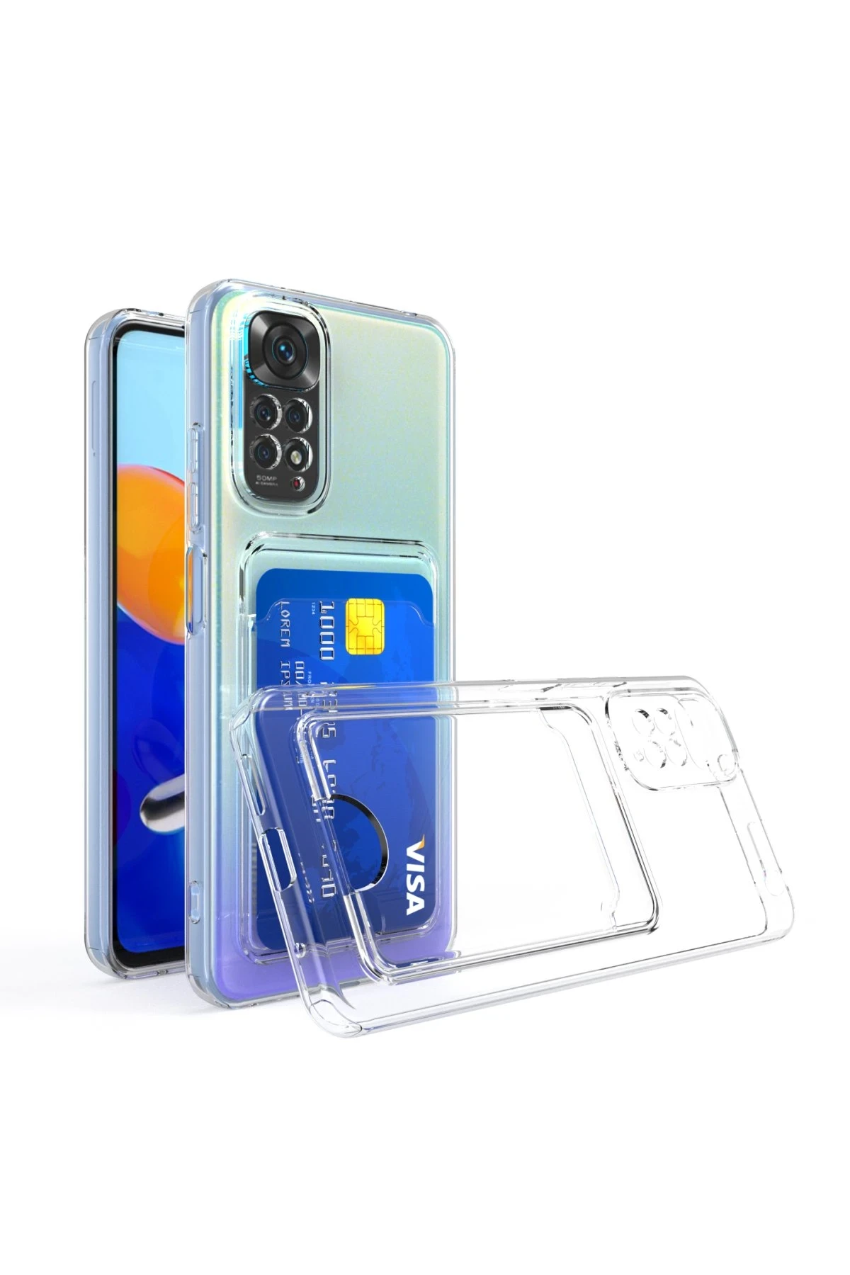 Newface Xiaomi Redmi Note 11 Pro Kılıf Kart Şeffaf Silikon - Şeffaf — görsel 8