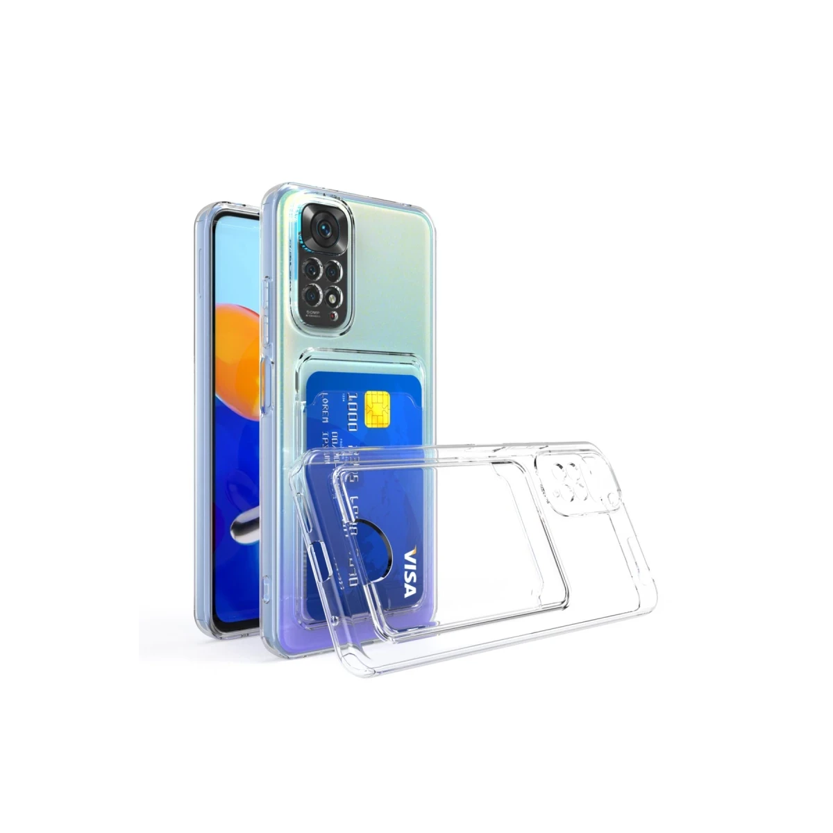 Newface Xiaomi Redmi Note 11 Pro Kılıf Kart Şeffaf Silikon - Şeffaf