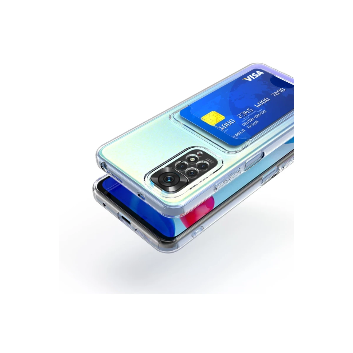 Newface Xiaomi Redmi Note 11 Pro Kılıf Kart Şeffaf Silikon - Şeffaf