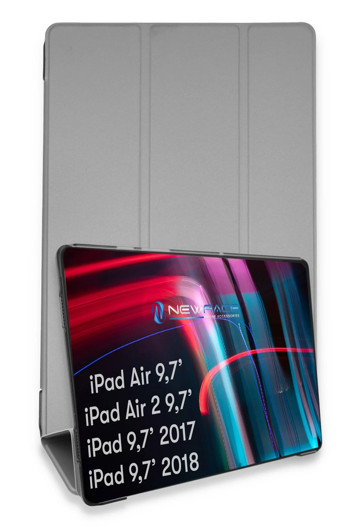 Newface Apple iPad 5 Air 9.7 Kılıf Tablet Smart Kılıf - Gri