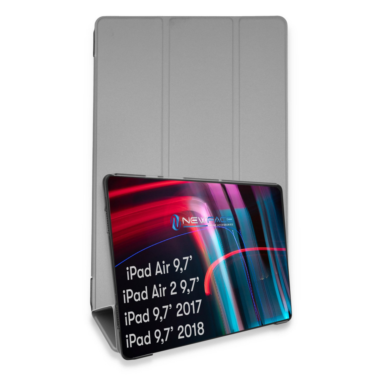 Newface Apple iPad 5 Air 9.7 Kılıf Tablet Smart Kılıf - Gri — görsel 9