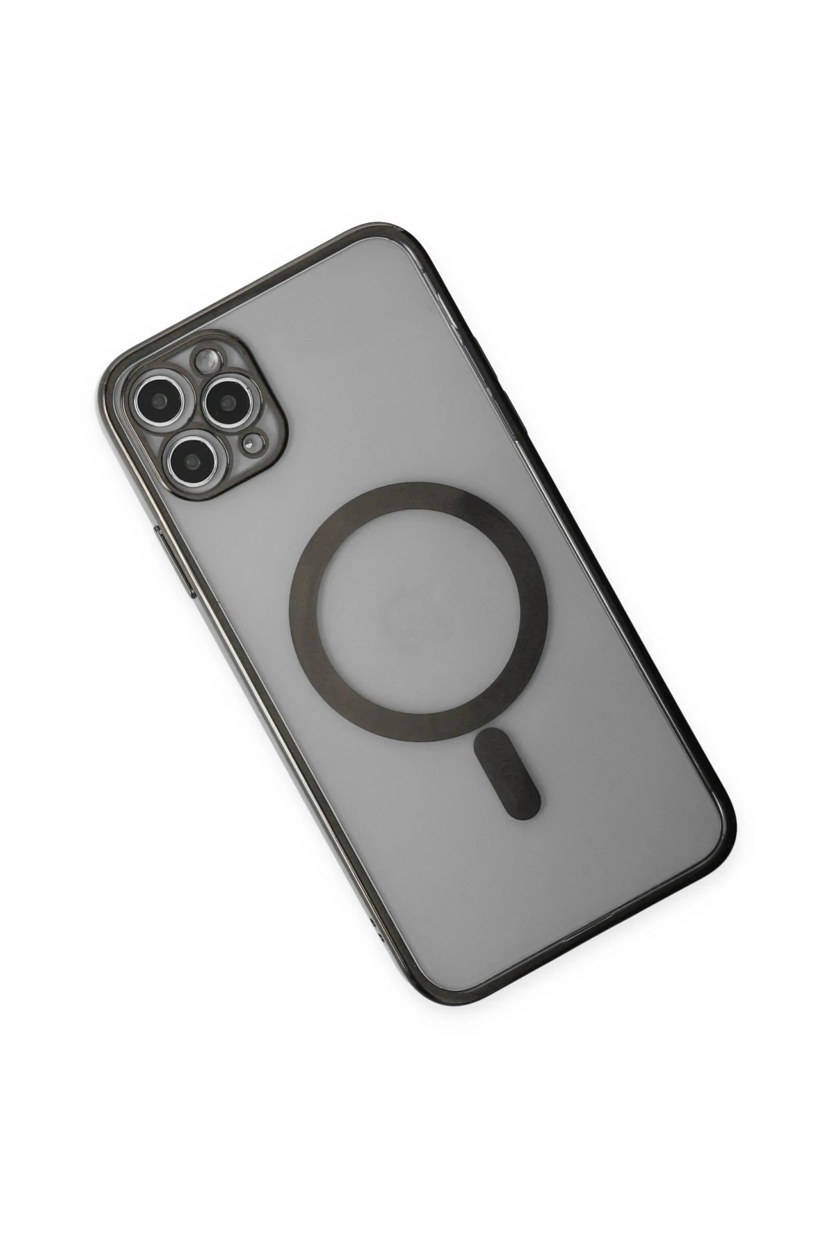 Newface Apple iPhone 11 Pro Max Kılıf Magneticsafe Lazer Silikon - Siyah — görsel 3