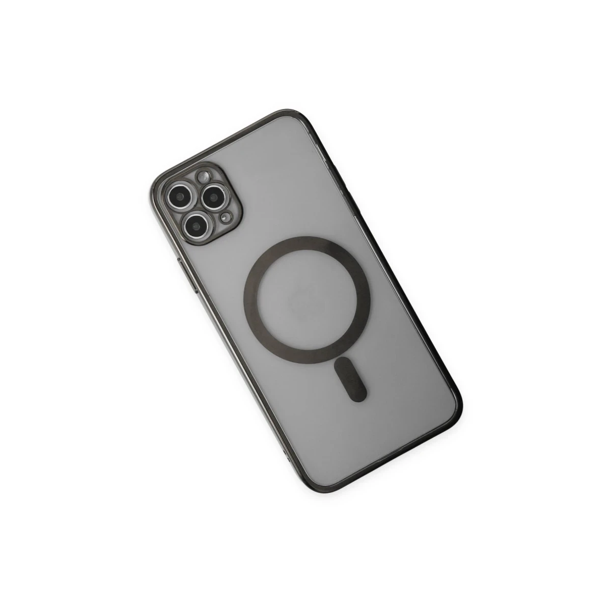 Newface Apple iPhone 11 Pro Max Kılıf Magneticsafe Lazer Silikon - Siyah — görsel 7