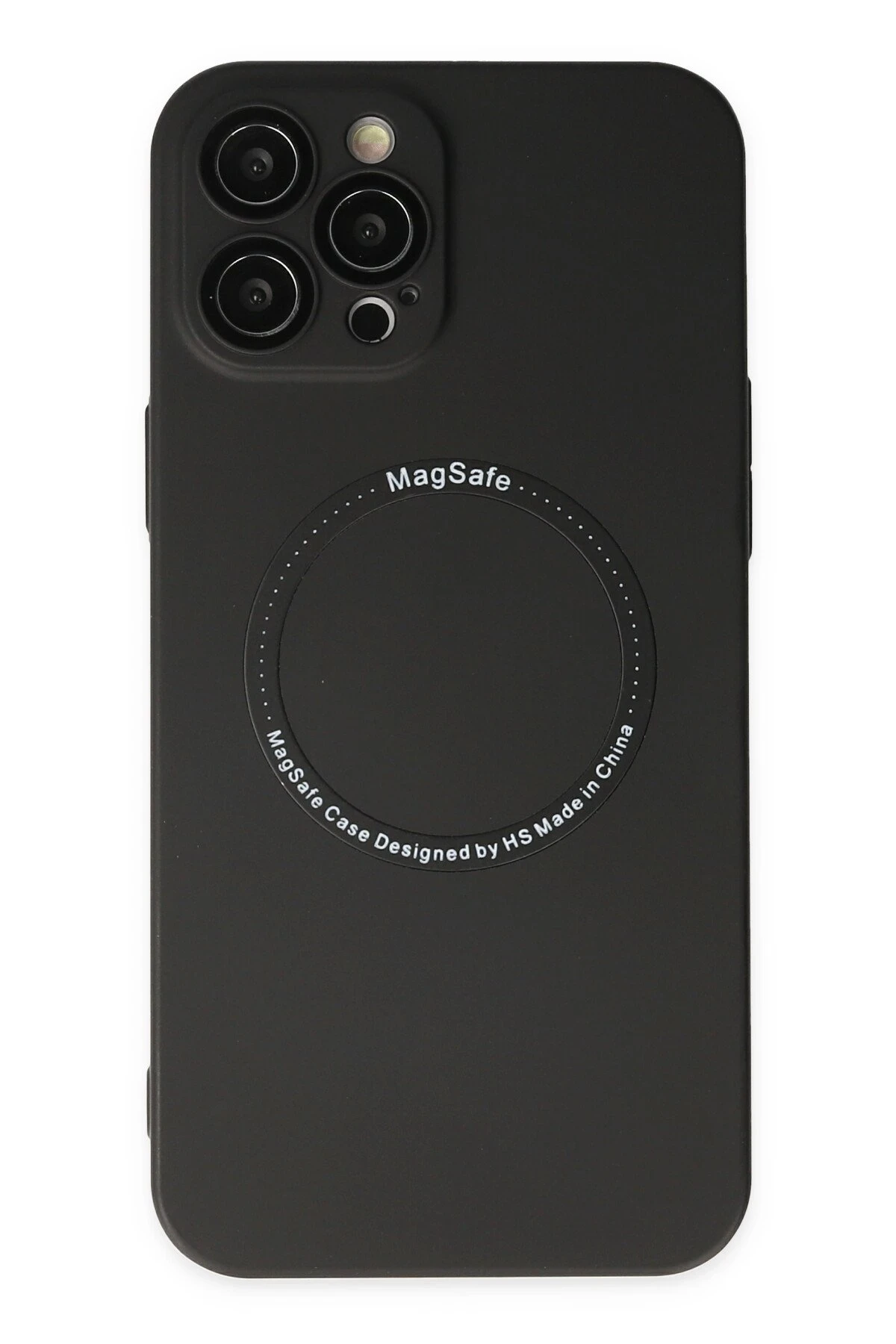 Newface Apple iPhone 12 Pro Max Kılıf Jack Magneticsafe Lens Silikon - Siyah