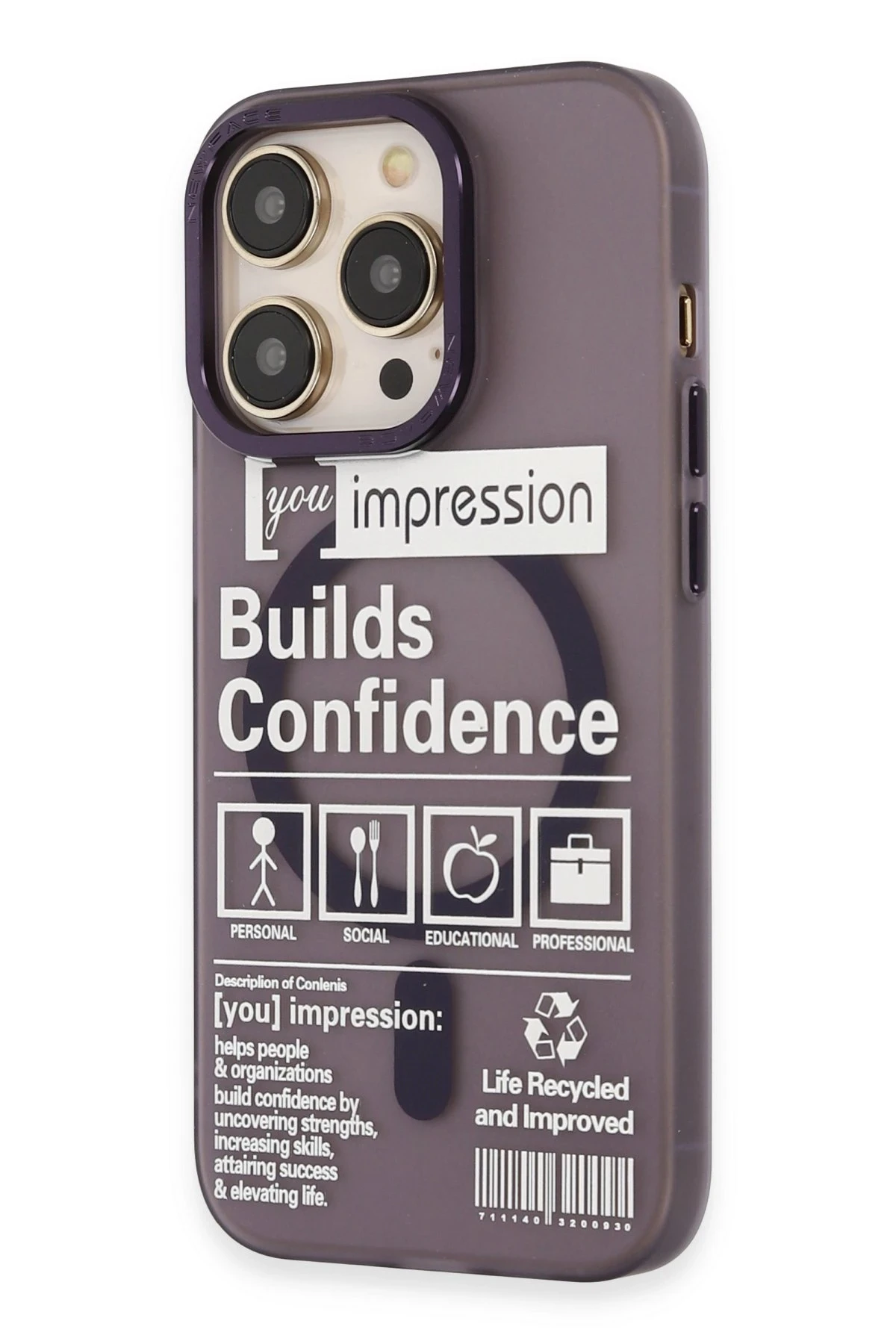 Newface iPhone 14 Pro Kılıf Apollo Magneticsafe Desenli Kapak - Apollo Mor - 6