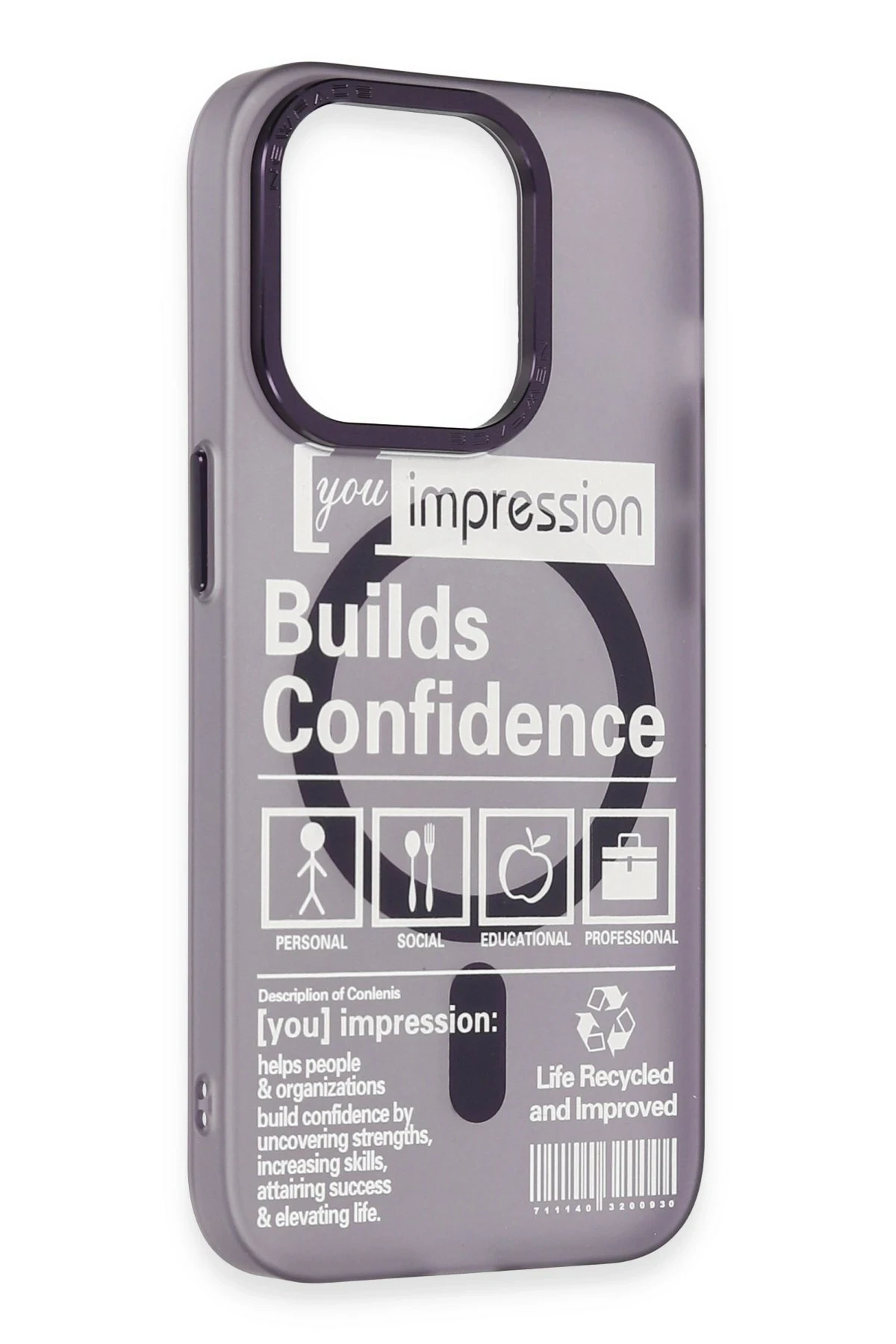 Newface iPhone 14 Pro Kılıf Apollo Magneticsafe Desenli Kapak - Apollo Mor - 6