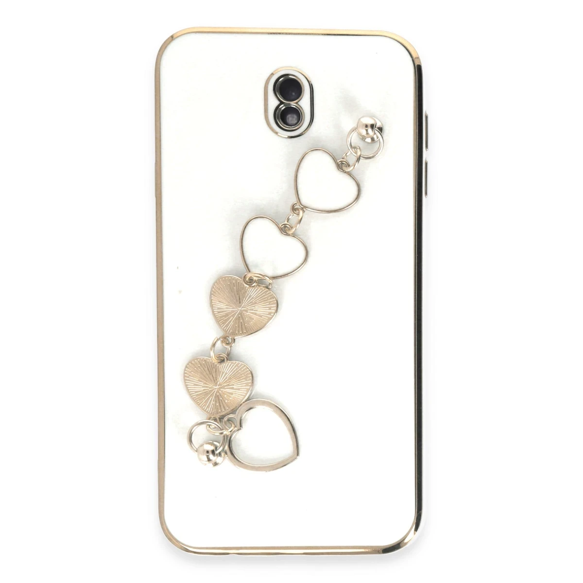 Newface Samsung Galaxy J7 Pro / J730 Kılıf Esila Silikon - Beyaz