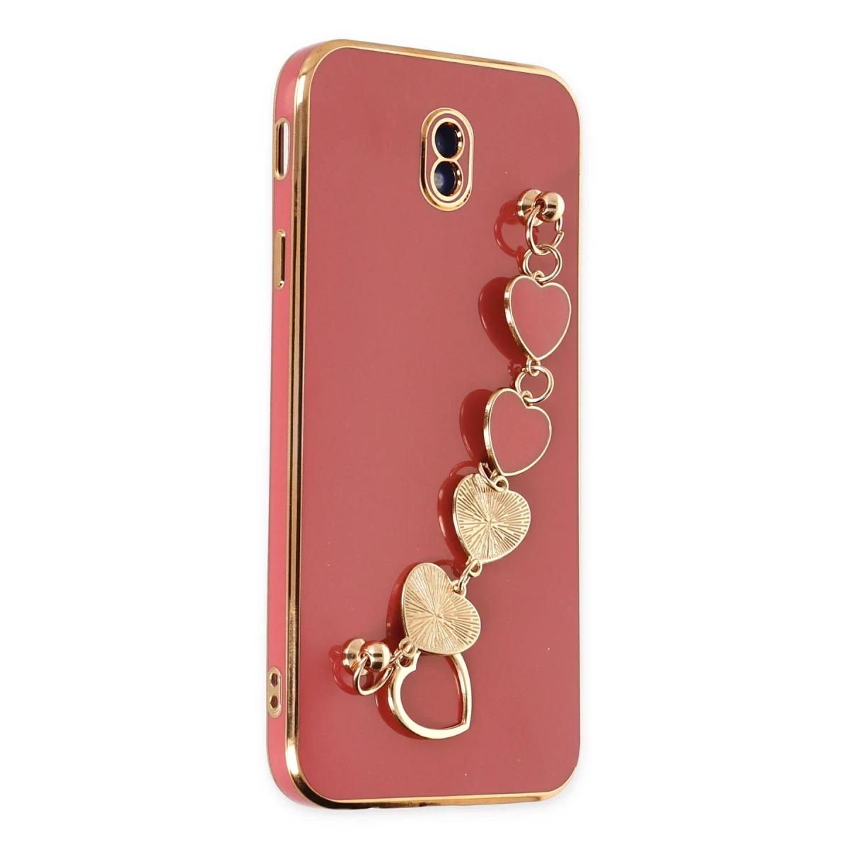Newface Samsung Galaxy J7 Pro / J730 Kılıf Esila Silikon - Kırmızı