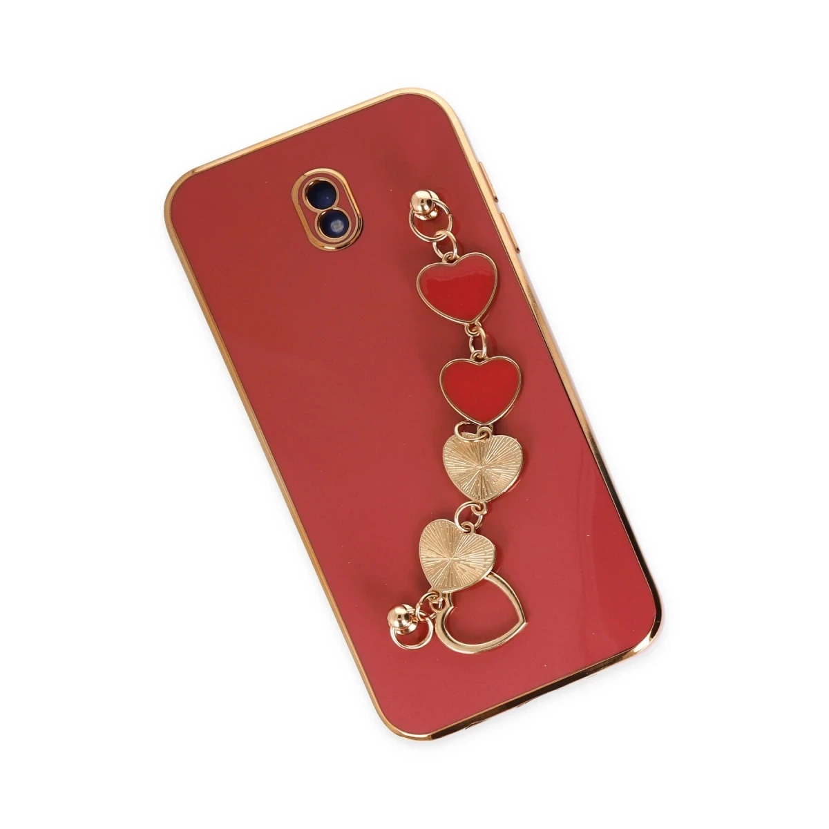 Newface Samsung Galaxy J7 Pro / J730 Kılıf Esila Silikon - Kırmızı
