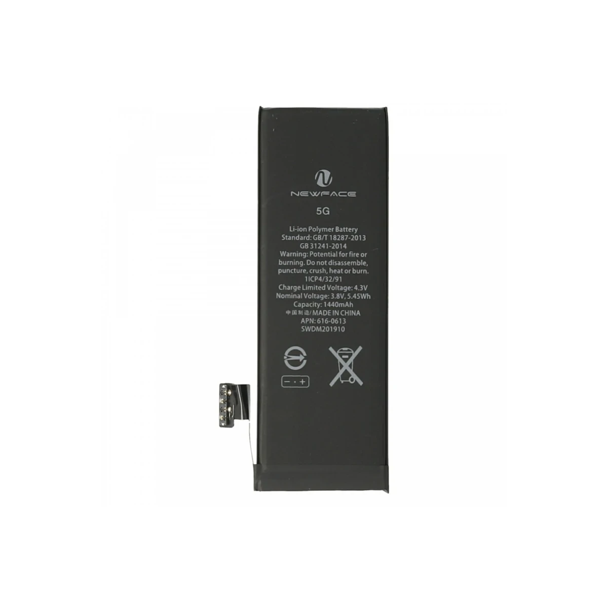 Newface Apple iPhone 5 Uyumlu Batarya (1500mAh) — görsel 3