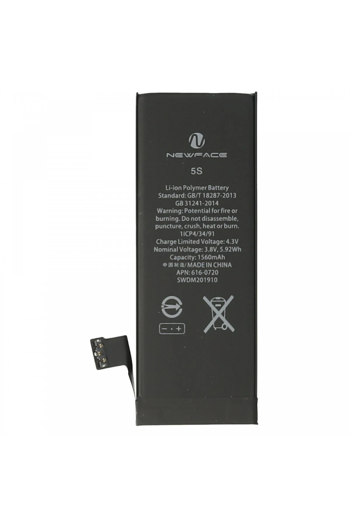 Newface iPhone 5S Uyumlu Batarya (1570mAh)