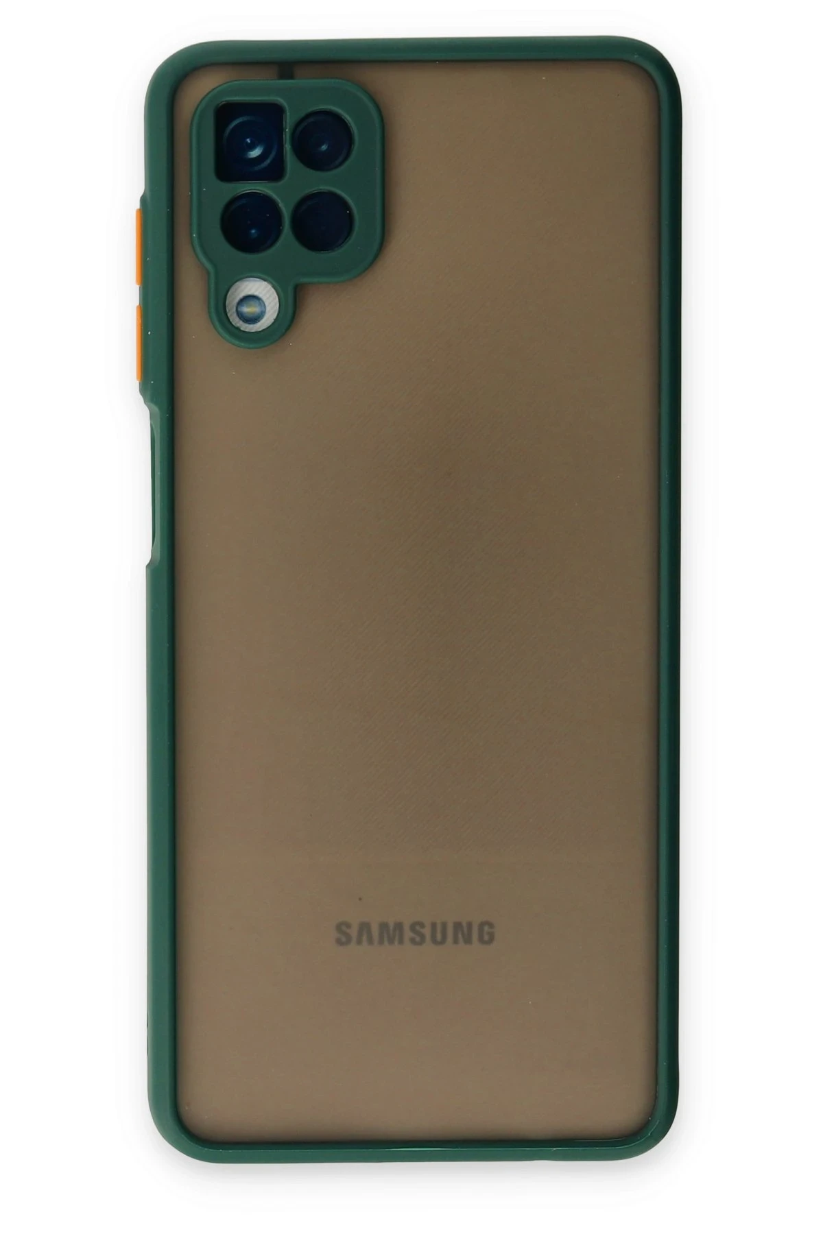 Newface Samsung Galaxy A12 Kılıf Montreal Silikon Kapak - Yeşil