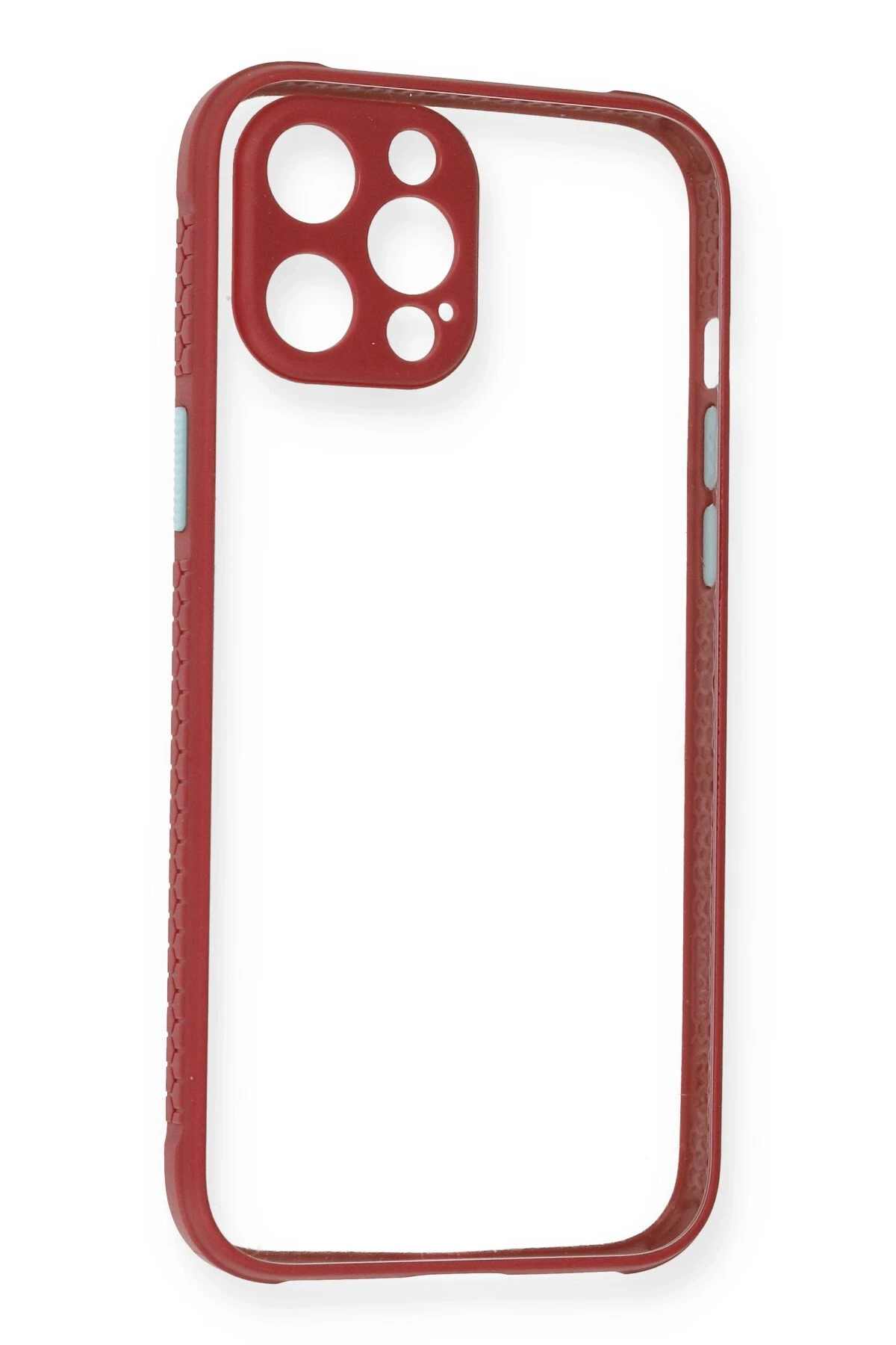 Newface Apple iPhone 12 Kılıf Miami Şeffaf Silikon - Fuşya